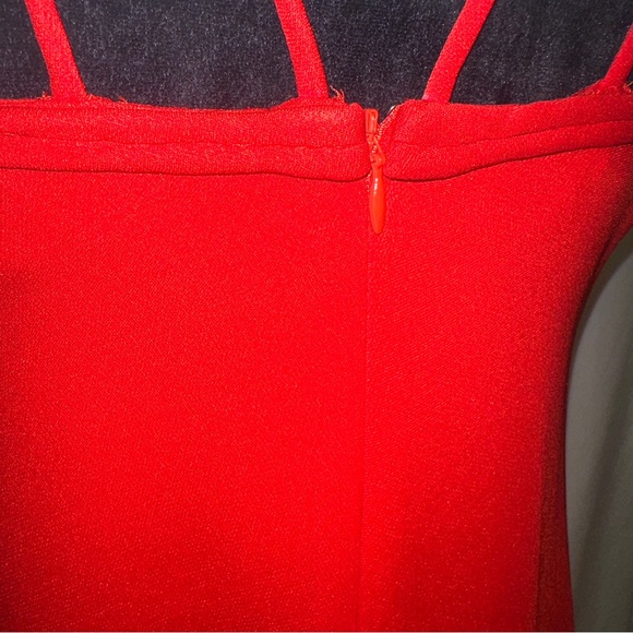 Diane von Furstenberg Sophia Dress Size 6 Silk Halter Gown Poppy Red Strappy - Picture 9 of 16